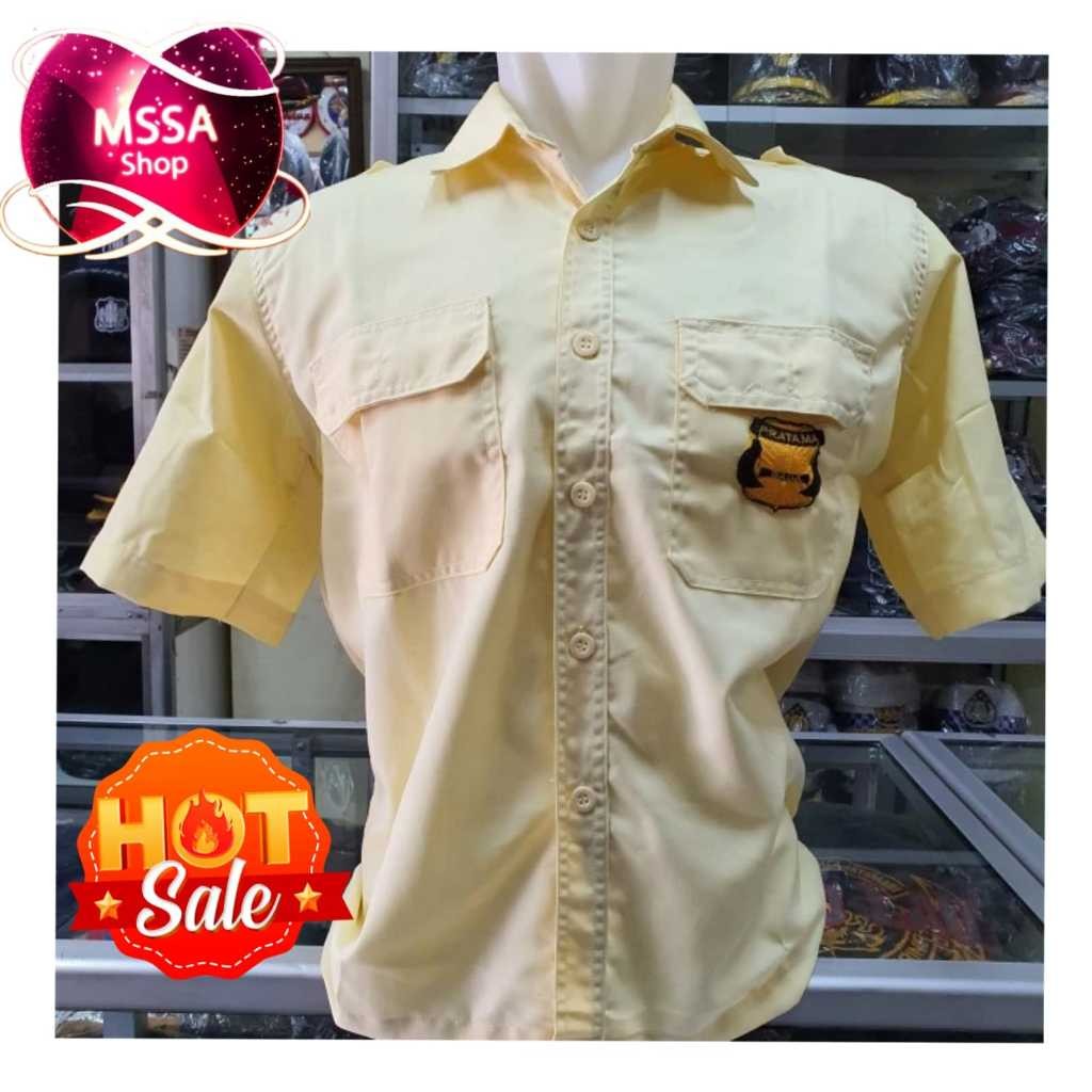 Awet Setelan Pdl Pdh Satpam Pdl Krem Hitam Safari Driver Baju Seragam Security Cream Hitam Pdl Hitam