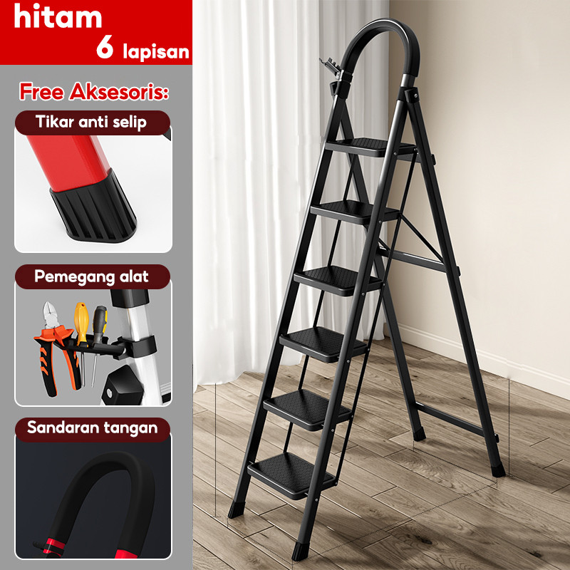 Tangga tangga lipat aluminium tangga lipat Multifungsi Lipat Tangga Besi Household Ladder Tangga