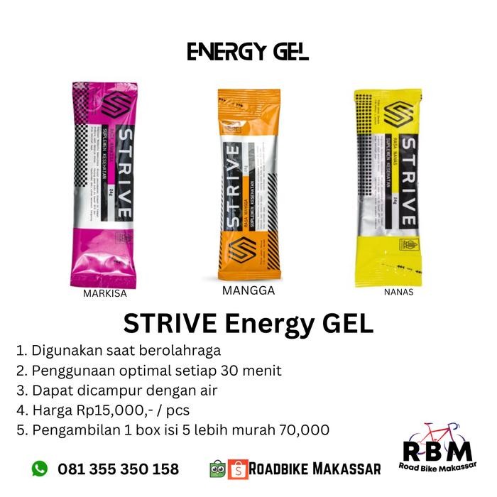 

STRIVE Energy Gel MARKISA MANGGA NANAS BOX Run Cycling Race