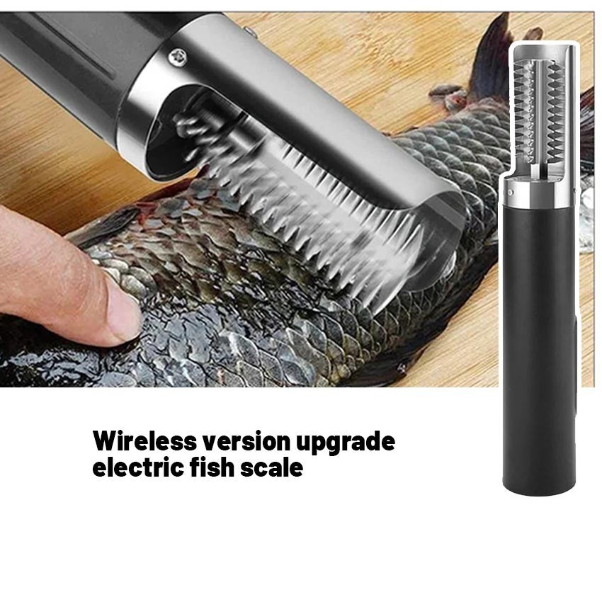 Mesin/Alat Pembersih Pengupas Sisik Ikan Otomatis Elektrik Stainless Anti Karat Alat Pisau Sisik