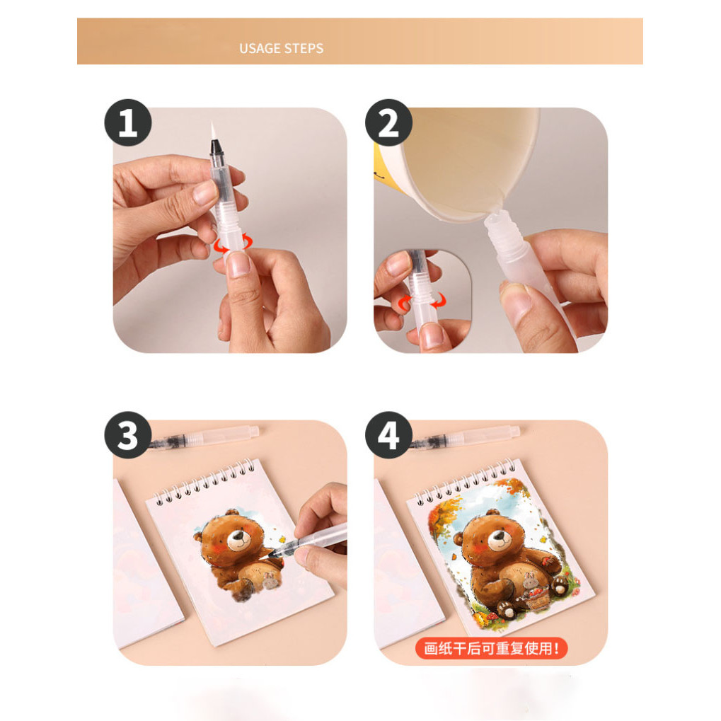 

Magic Water Doodle Books Kids Toddlers Drawing Toys Cute Cartoon Unicorn Ocean Forest Animal