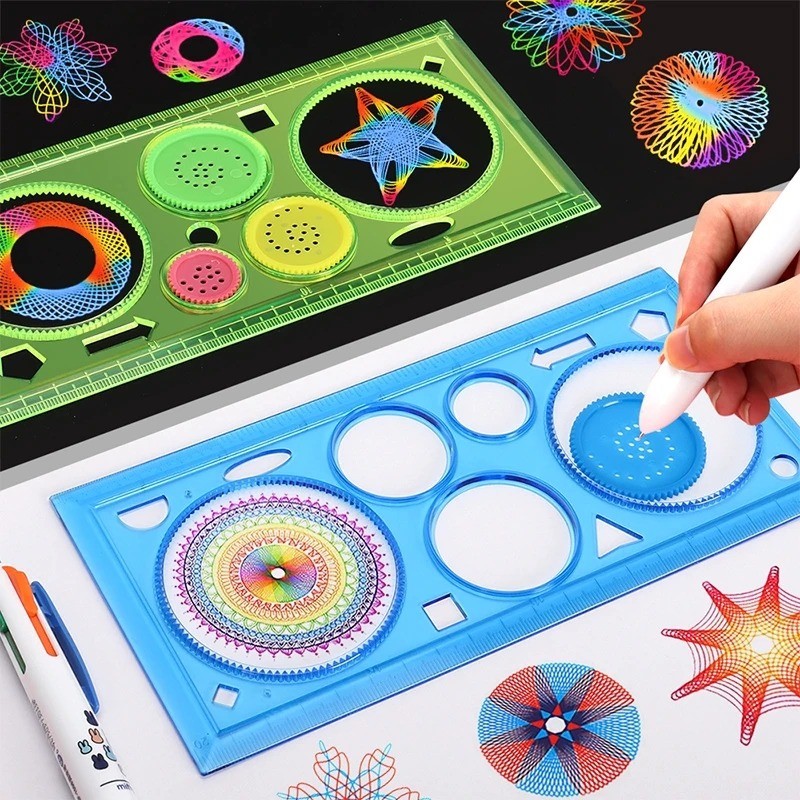 

7-Piece Setgeometry Spirograph Drawing Stencils Set Painting Template Art Crafts Creative Kids