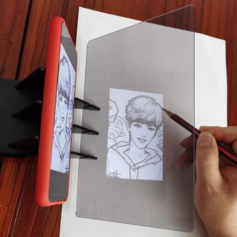 

1Pc/2Pcs Optical Clear Drawing Board, Portable Optical Tracing Image Draw Board Tracing Drawing
