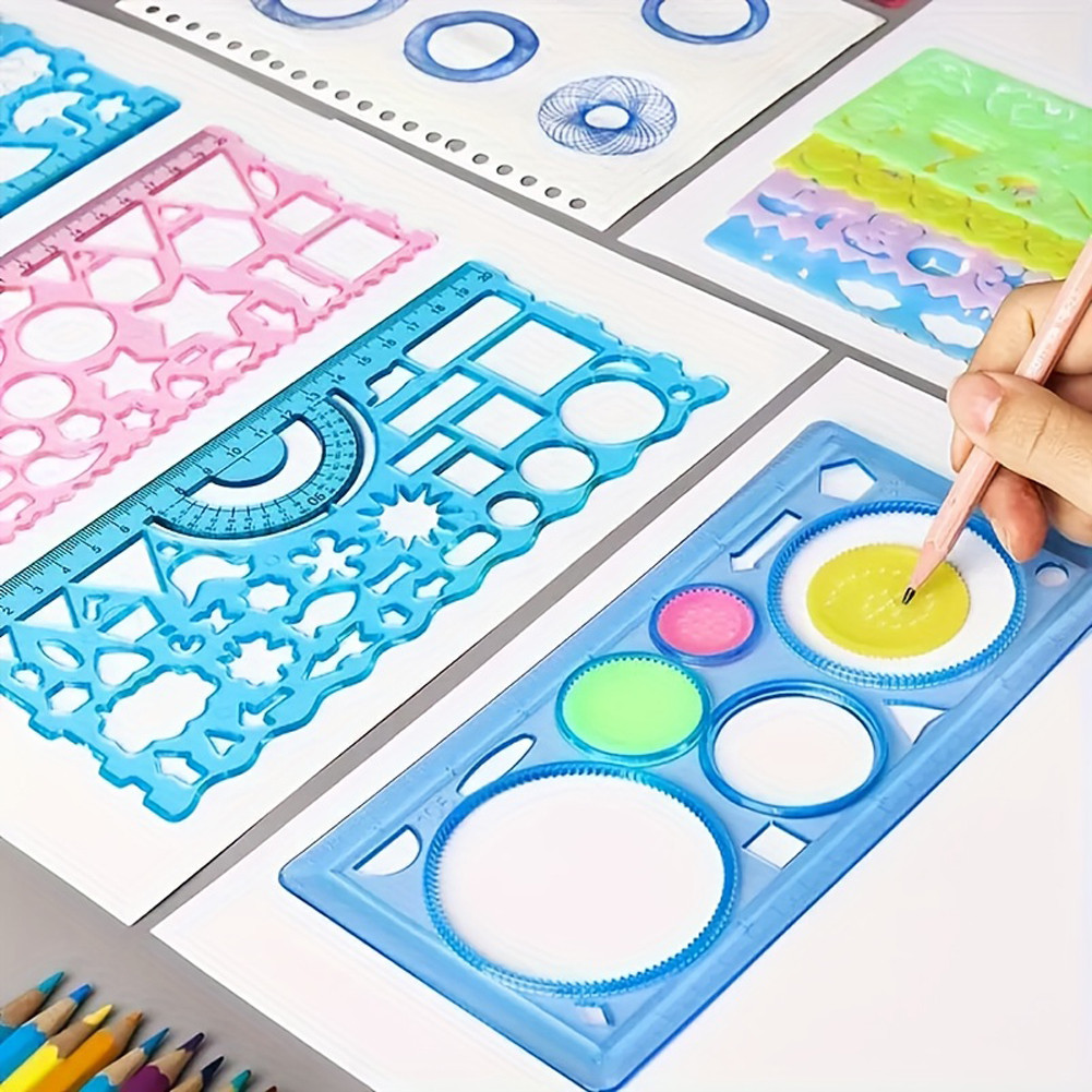 

Geometry Spirograph Drawing Stencils Set Painting Template Art Crafts Creative Kids Educational Toy