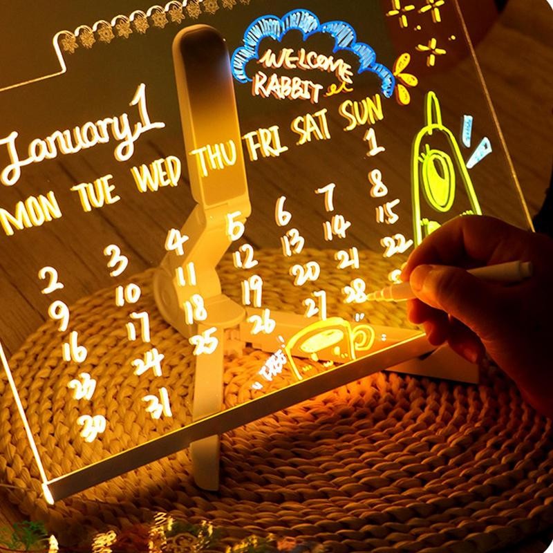 

Light Up Dry Erase Board Led Letter Message Board With 7 Colorful Pens With Light Acrylic Drawing