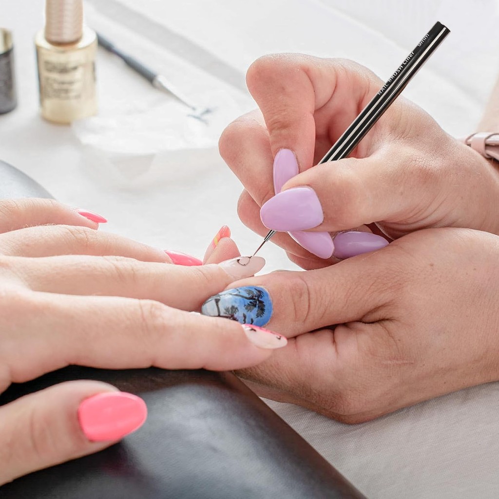 

Nail Liner Brush French Stripe Thin Detail Nail Polish Detail Brushes Painting Drawing Manicure Pen