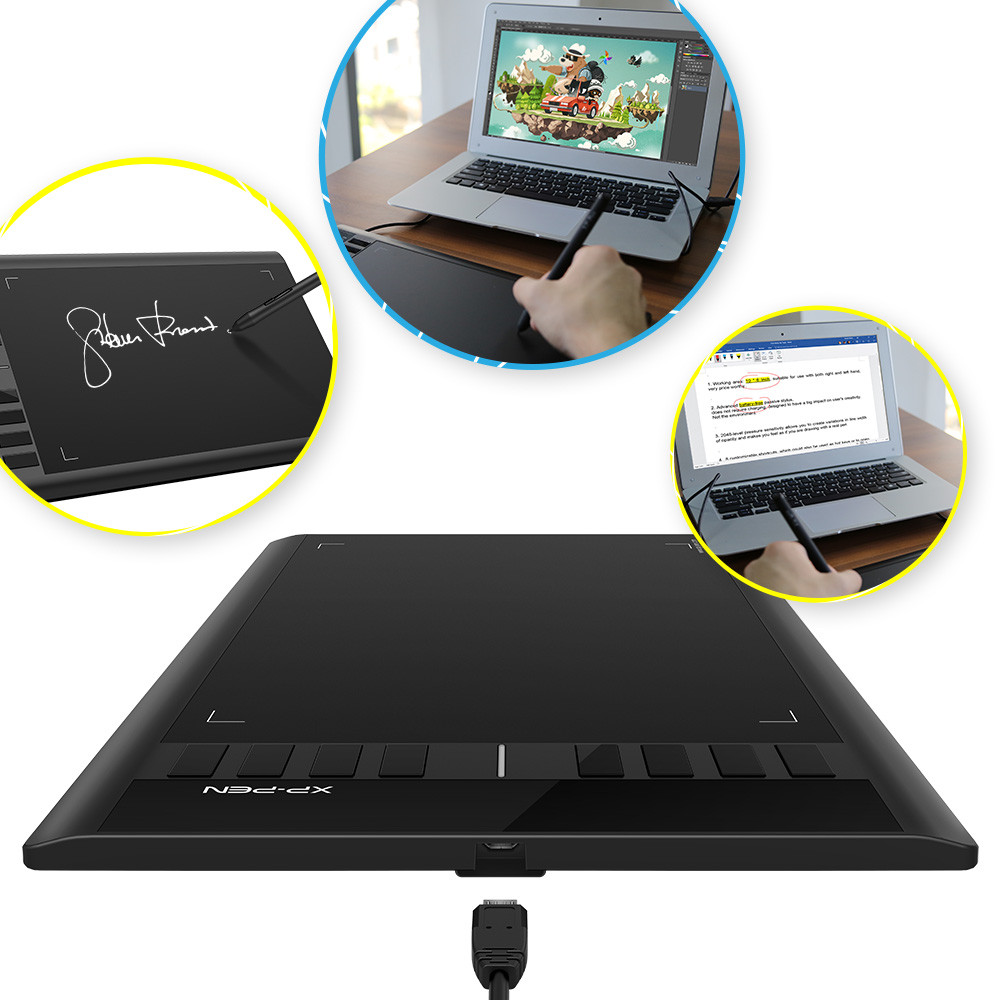 

Xppen Star03 V2 Digital Drawing Tablet 10*6 Inch Graphics Tablet With 8 Express Keys 8192 Pressure
