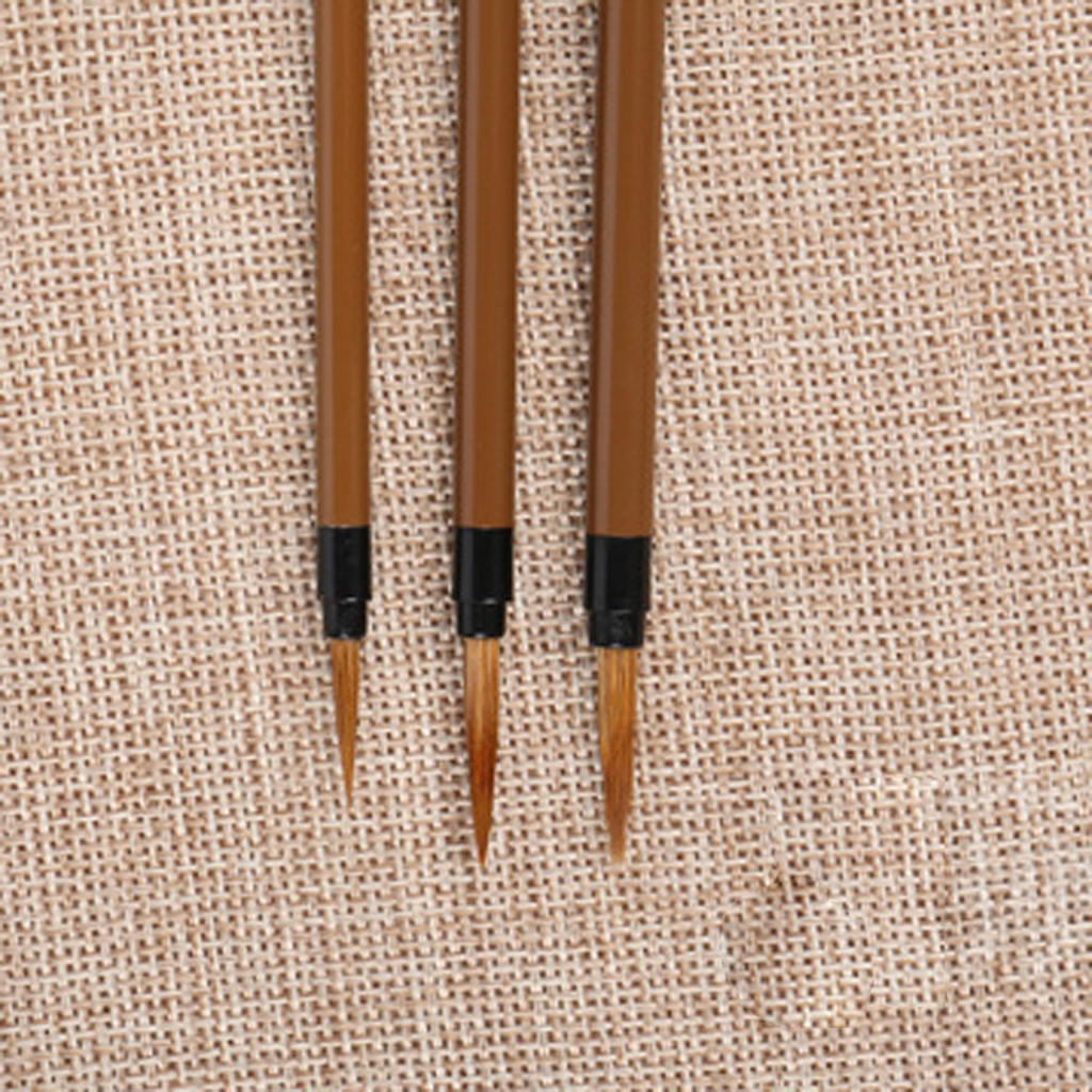 

Seamiart 3Pcs Weasel Hair Chinoiserie Watercolor Painting Brush For Watercolor Hook Line Detail