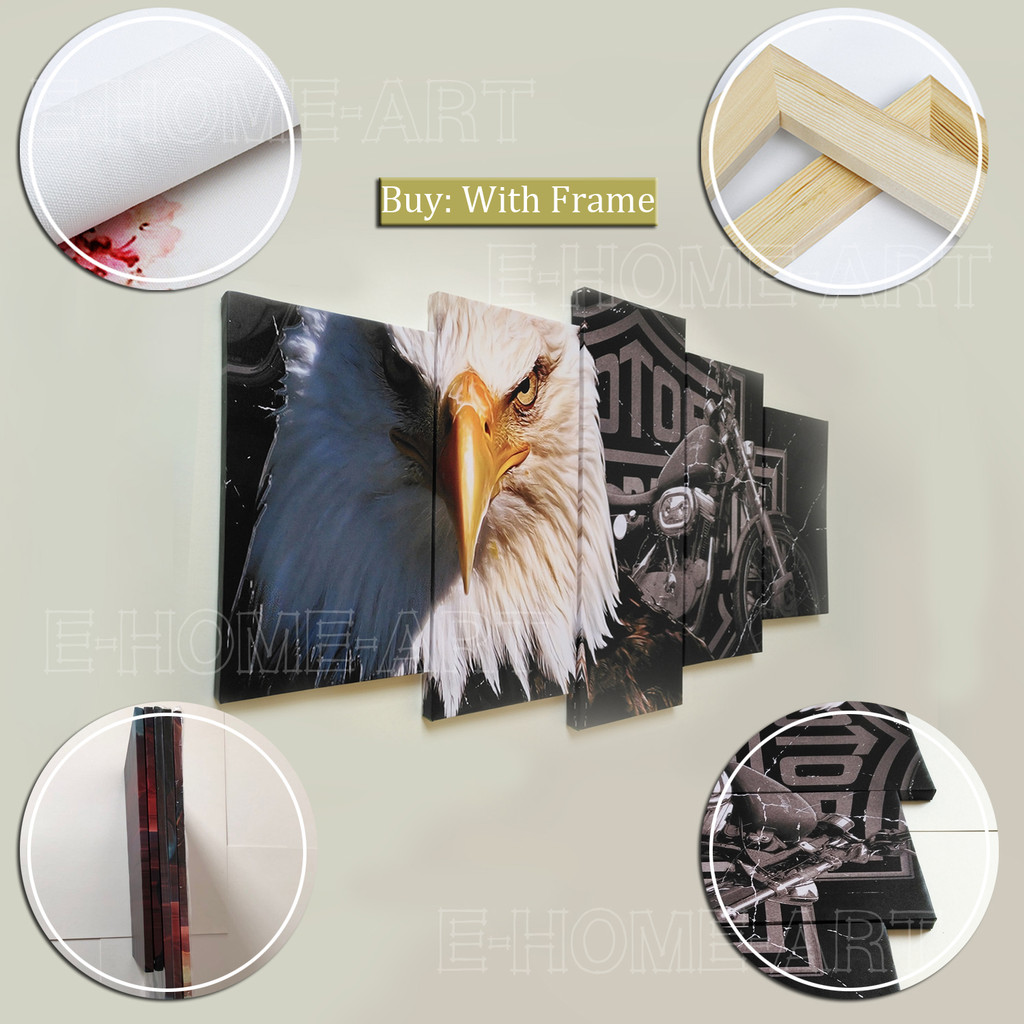 

5 Pieces Wall Art Canvas Painting Jumping Marlin Tuna Fish Poster Home Modern Living Room Modular