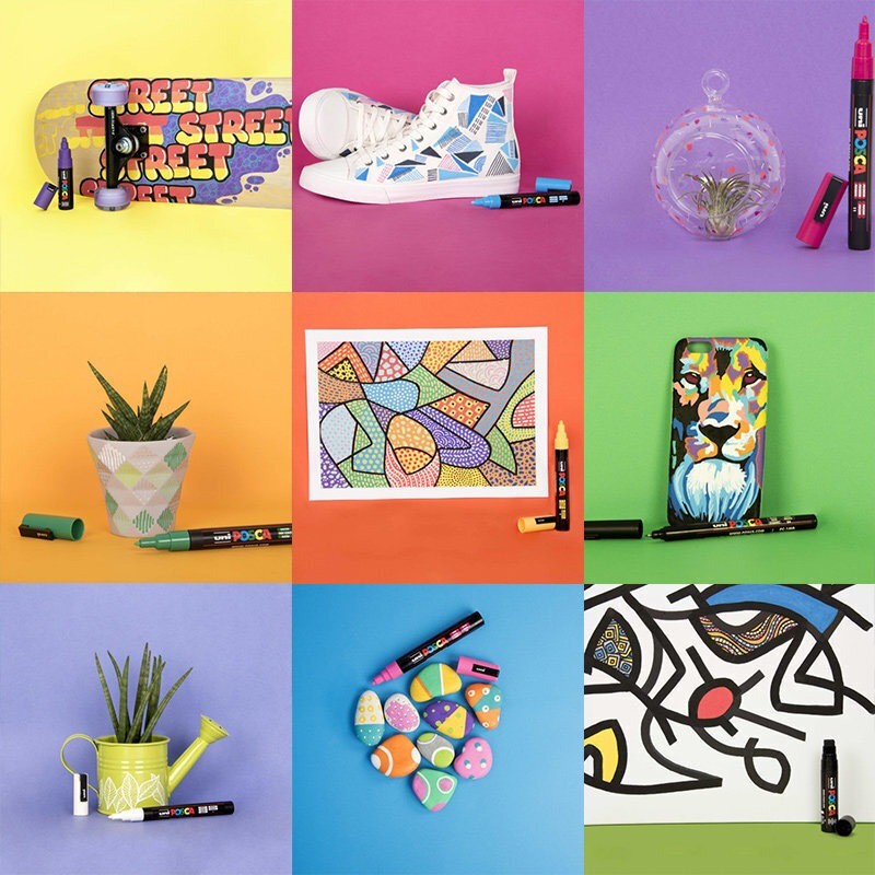 

Posca Marker Pen New Colors,Uni Mitsubishi 1M 3M 5M Acrylic Drawing Plumones For Multi-Surface Color