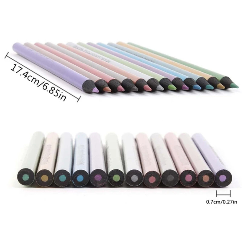 

12 Colors Metallic Colored Pencil Set Drawing And Sketching Set Colored Pencil Diy Art Supplies