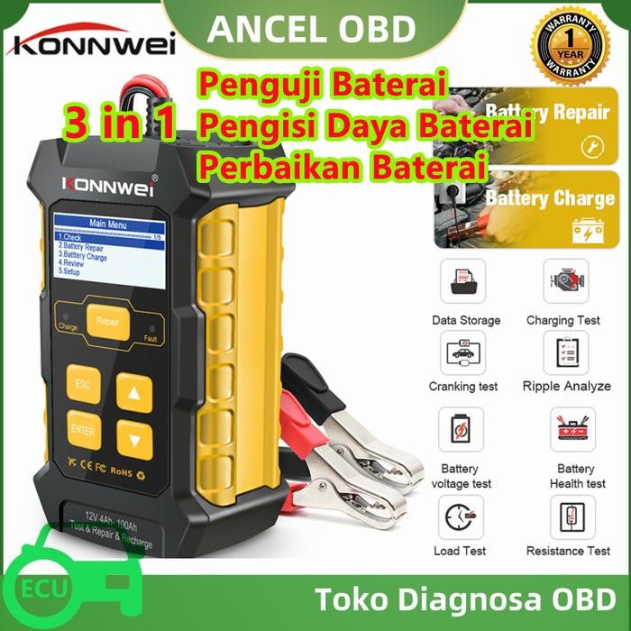 KONNWEI KW510 12V 5A Mobil Battery Charger & Battery Tester & Repair