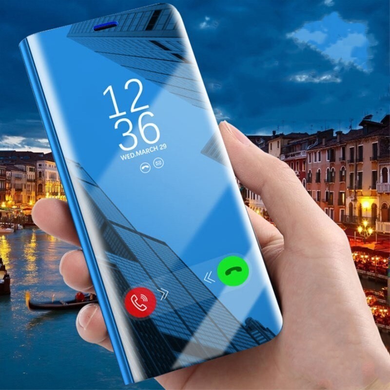 [ CUCI GUDANG ] Case Hp Flip Samsung Galaxy S10 Plus Clear View standing