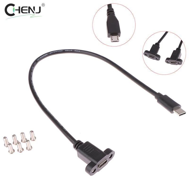 Micro Type USB USB 3.1 Male Connector To Type-c USB 3.1 Female Extension Cable 17mm With screws Pane