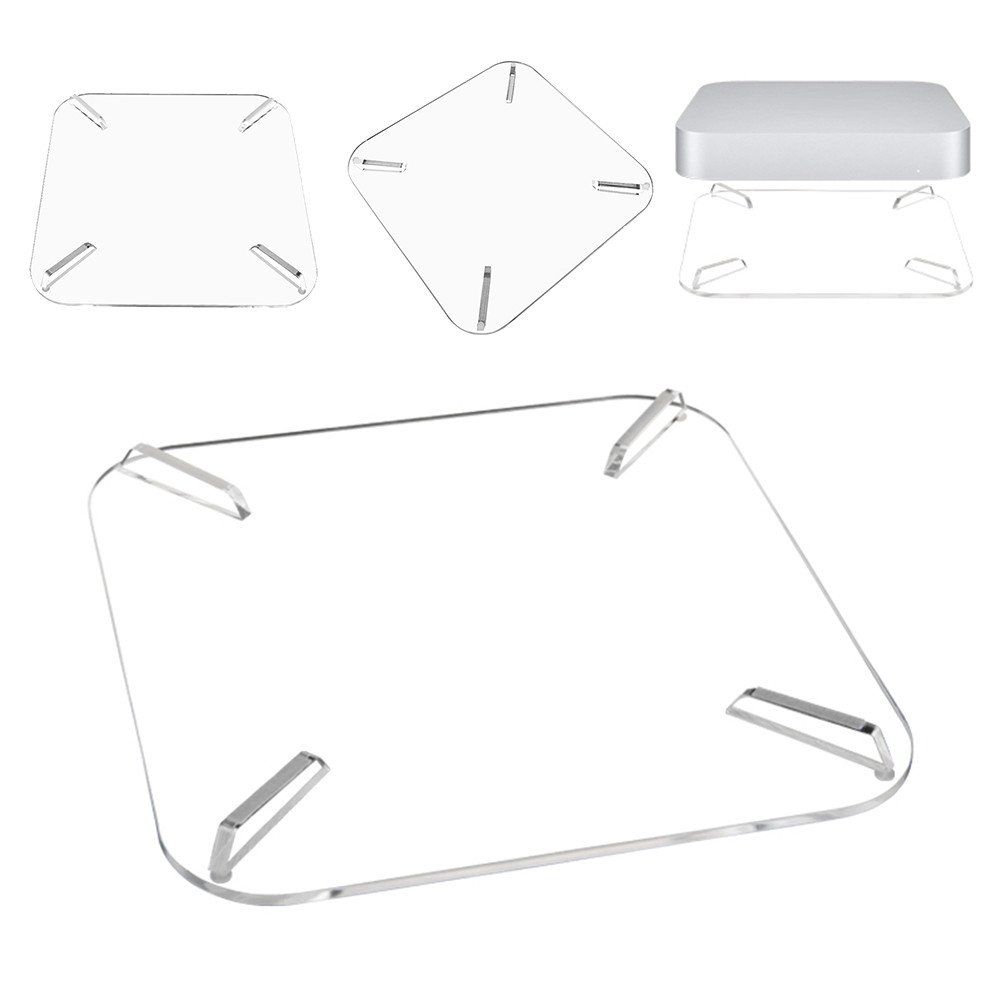 Acrylic Bracket Horizontal Stand Holder Anti-Slip Transparent for Mac Mini 2010-2020 M1/M2 for Mac M
