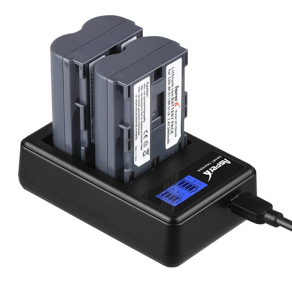 2400mAh 511A BP511 BP511A BP-511A BP-511 BP 511 Battery Bateria + USB Dual Charger for Canon EOS 40D