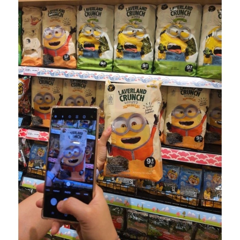 

laverland seasalt cheese wasabi buldak hot sipcy seaweed korea minions halal BPOM