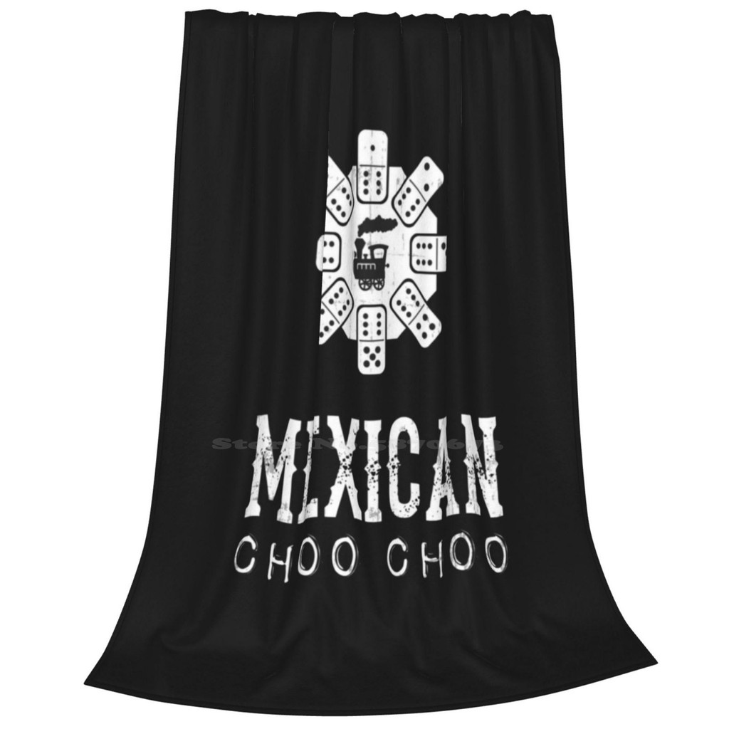Mexican Train oo oo Mexican Dominoes Fashion Soft Warm Flannel Blanket Activity Play Mexican