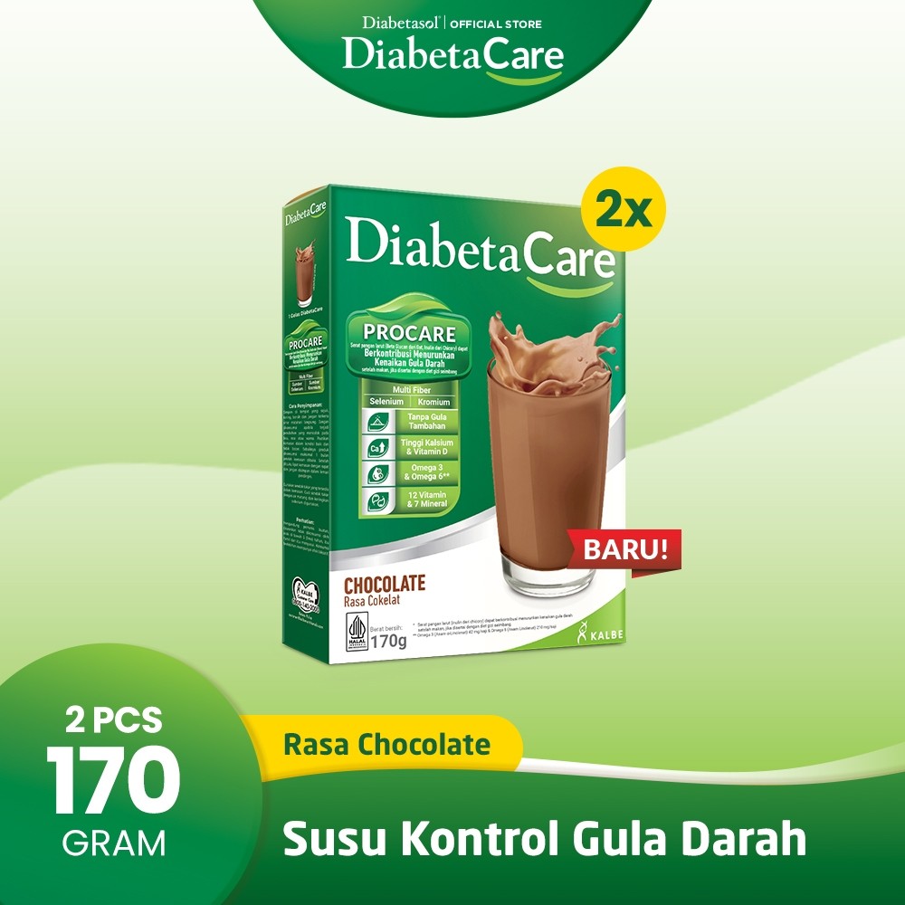 

DIABETACARE MILK CHOCOLATE 170G (2PCS) BEST SELLER