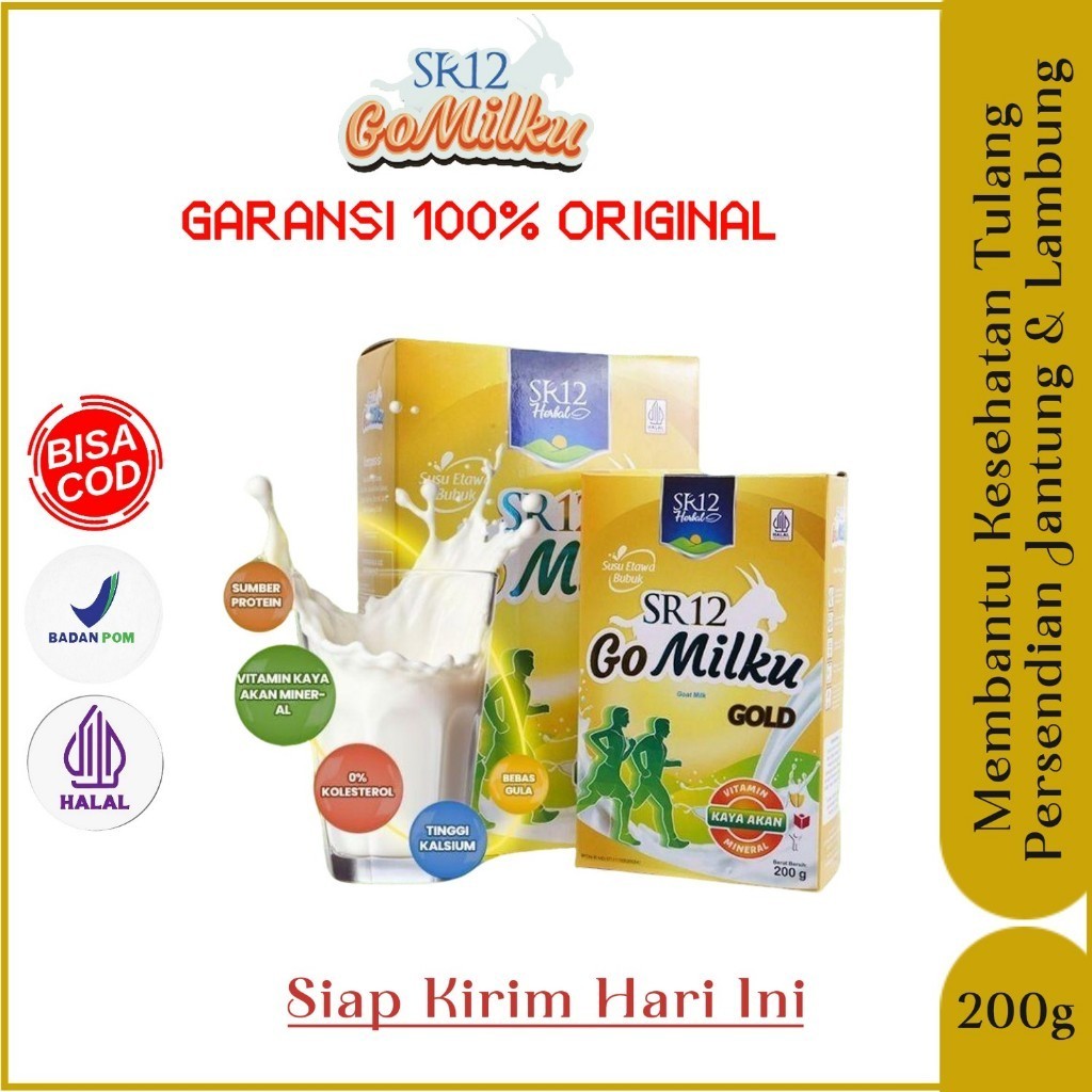 

GOMILKU GOLD SR12 ORIGINAL SUSU KAMBING ETAWA BANTI PERSENDIAN TULANG LAMBUNG PENCERNAAN PERNAPASAN