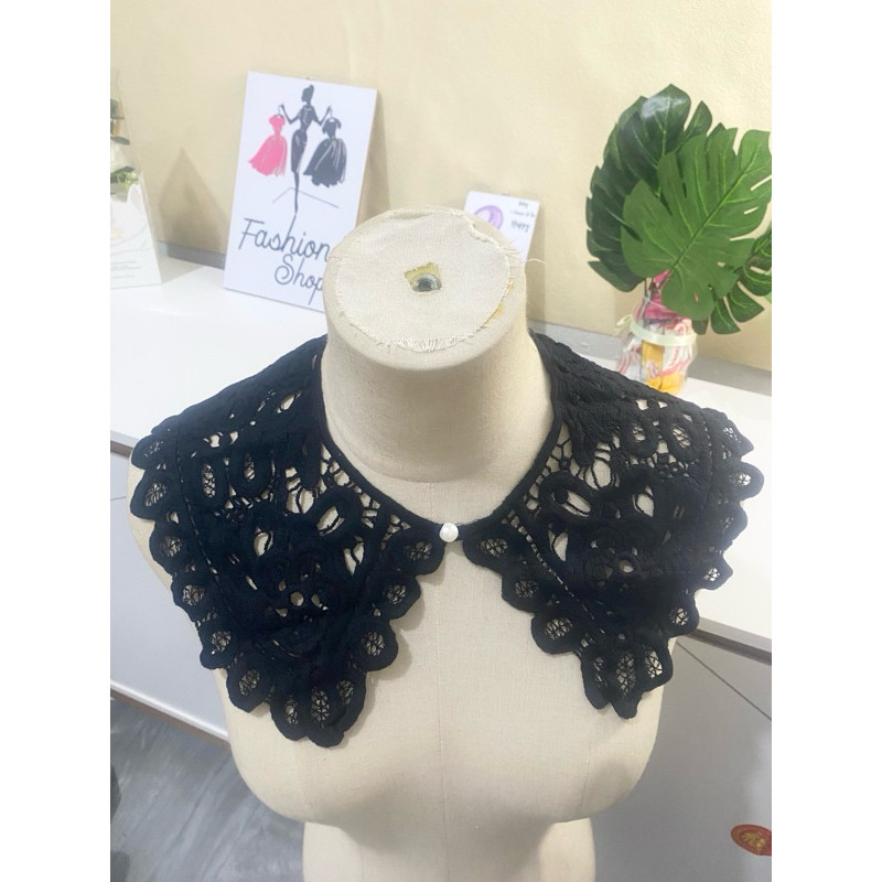 Benteng Onderdil Kerah Model Palsu//Syal Leher - O Boneka//Kerah Palsu Wanita Berongga Renda