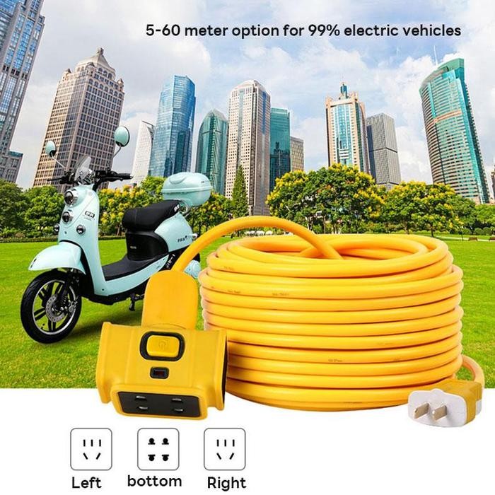 Auradeko Kabel Listrik Gulungan Roll 30/20/10/5/3 Meter Sambungan Listrik Kabel Roll Kontra Arde