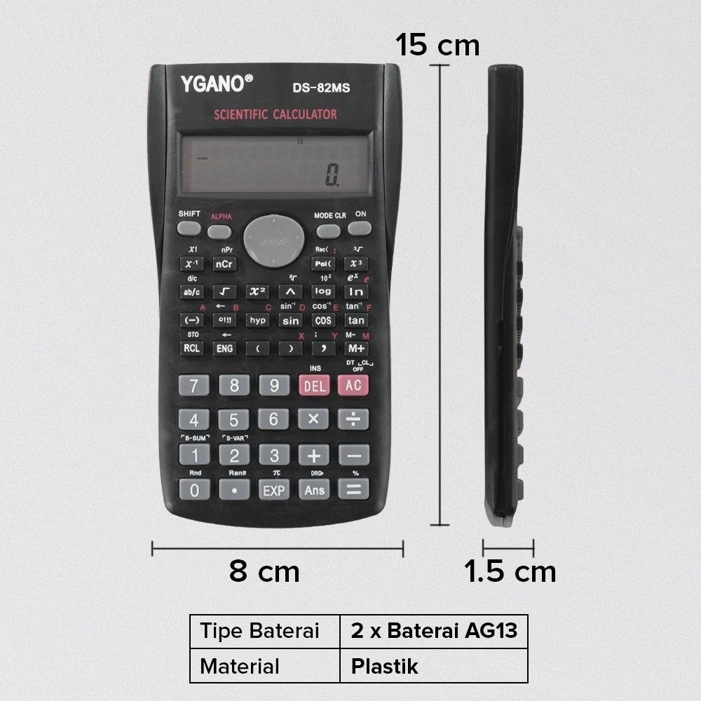 

[READY] Kalkulator Elektronik Scientific Calculator - KK-82MS-B - Black