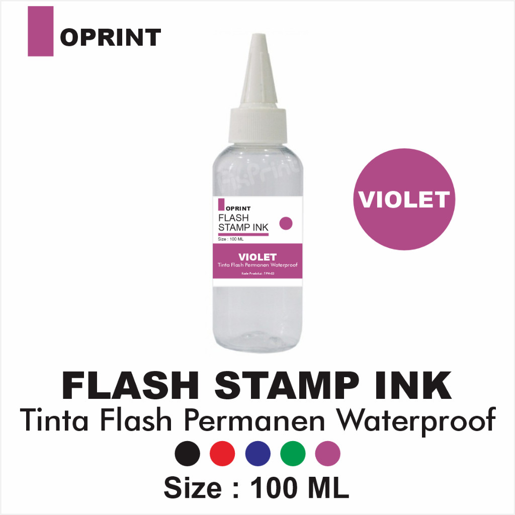

[READY] Tinta Stempel Flash PLASTIK Permanen Waterproof 100 ml