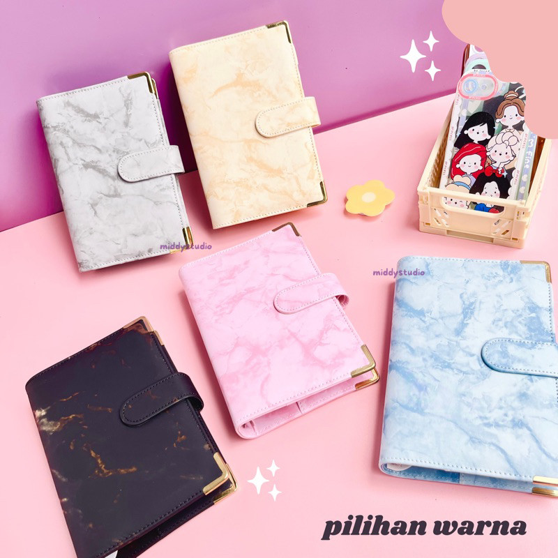 

[READY] Binder Budgeting Keuangan Marble Series A6 6ring Ready Stock