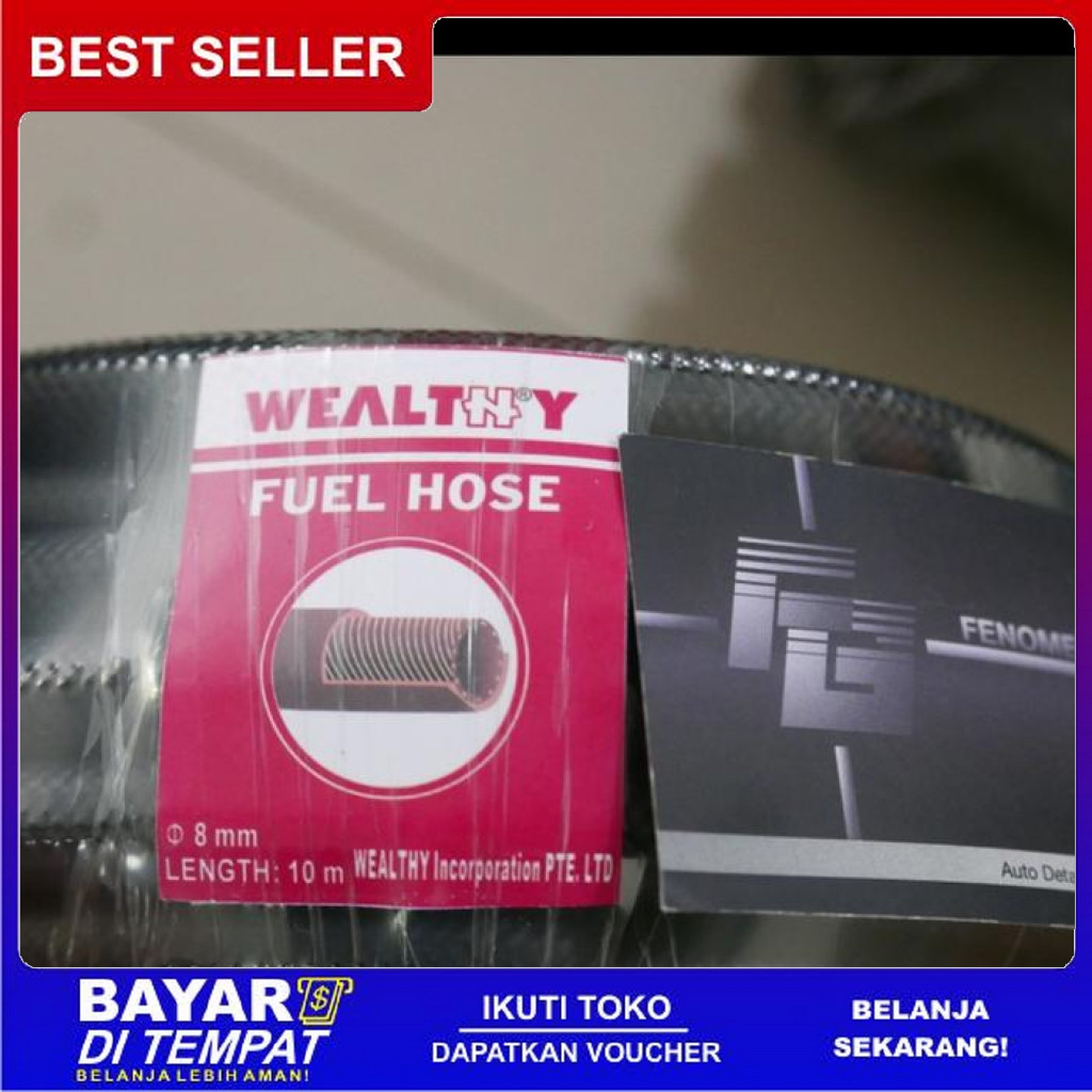 FREE ONGKIR WEALTHY FUEL HOSE SELANG BENSIN DAN OLI MOBIL BMW MERCY ORIGINAL 8MM BISA COD