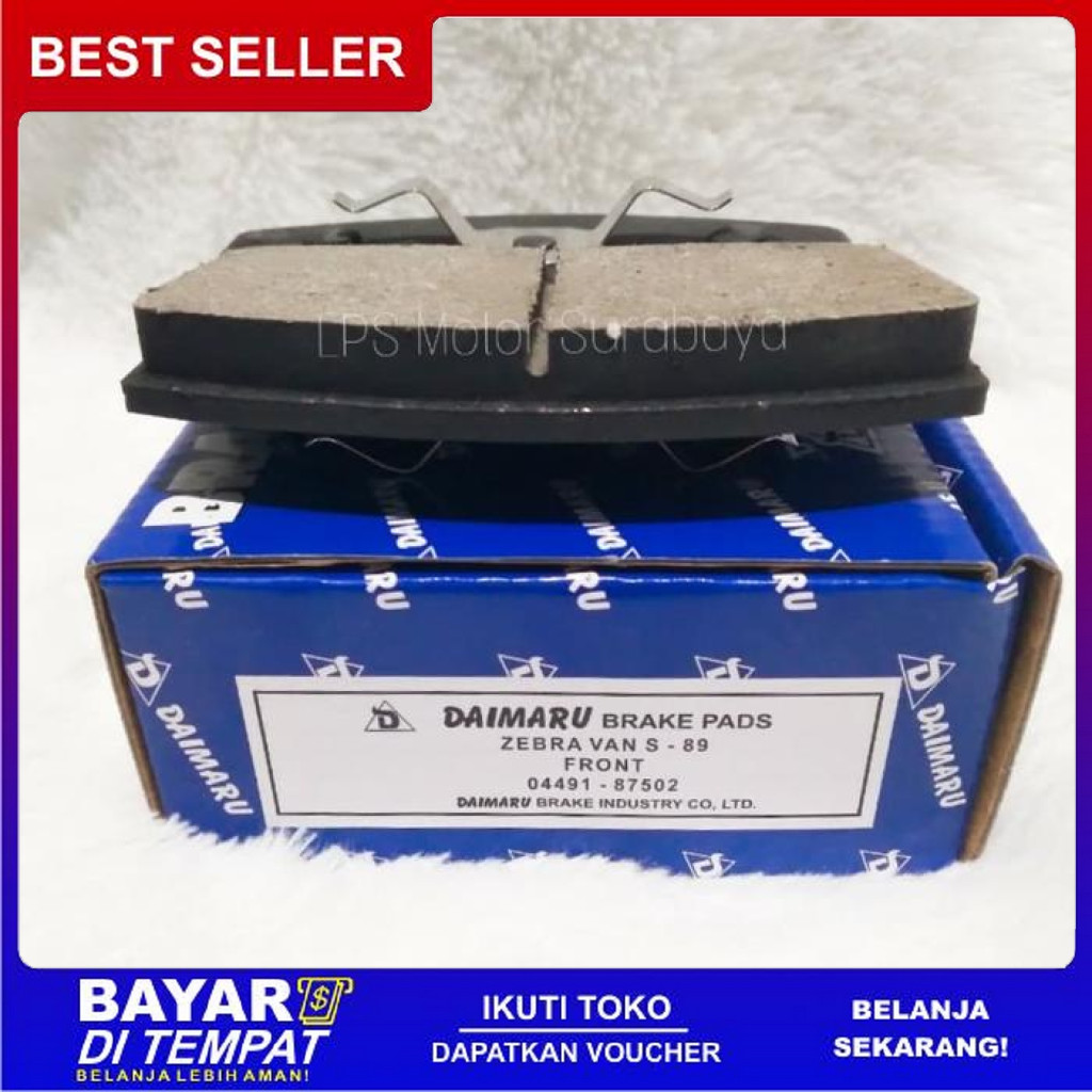 FREE ONGKIR KAMPAS CAKRAM BRAKE PADS DAIMARU ZEBRA VANS 89 DEPAN BISA COD