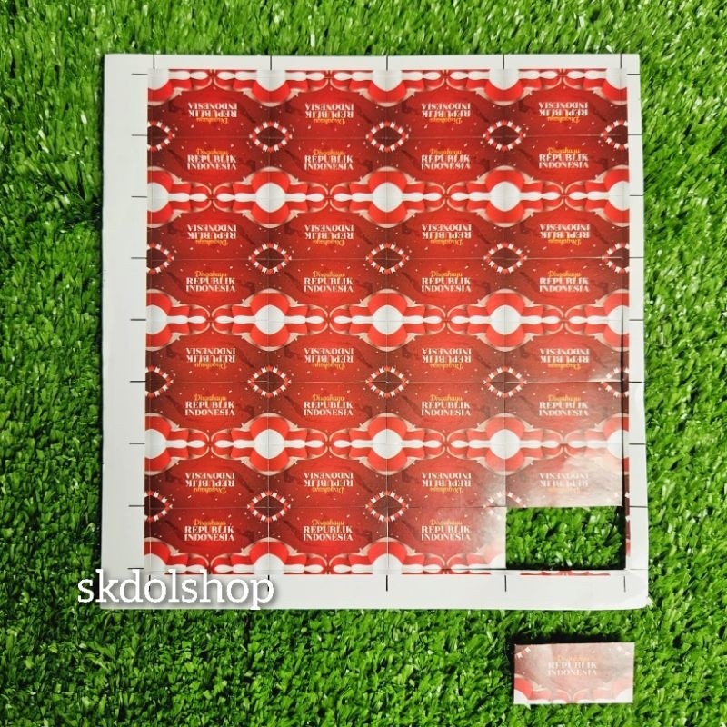 

Stiker Merah Putih stiker tempel pipi merah putih 1 Lembar Isi 32 Pcs