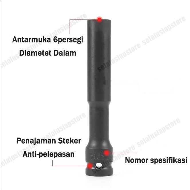 Promo 4Pcs/Set Mata Kunci Shock Cover / Kunci Shock Panjang / 8-14Mm Extra Panjang 128Mm High