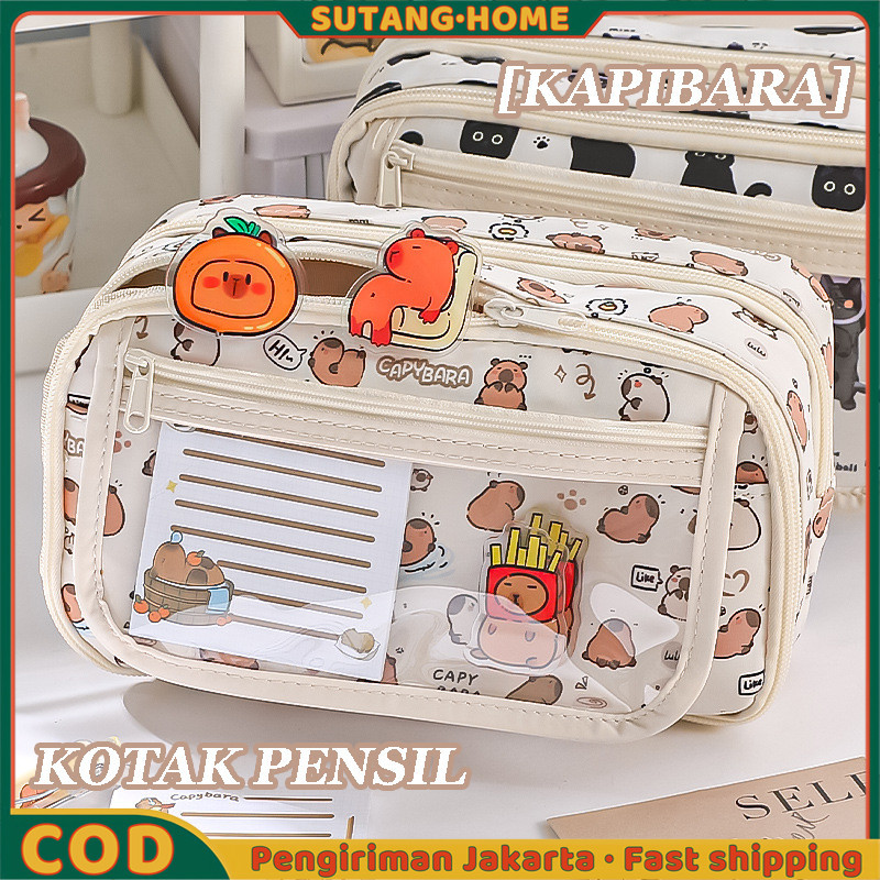 

【SUTANG】Tempat Pensil Kapybara / 2025 Kotak Alat Tulis Lucu Berkapasitas Besar Berkapasitas Besar / Tempat Pensil Rasa Premium Untuk Siswa