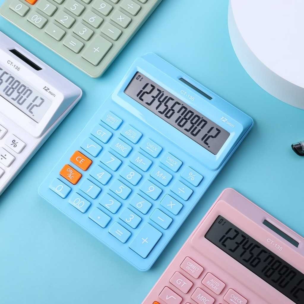 

kalkulator dagang 12 digit CT-135 | kalkulator warna warni CT 135