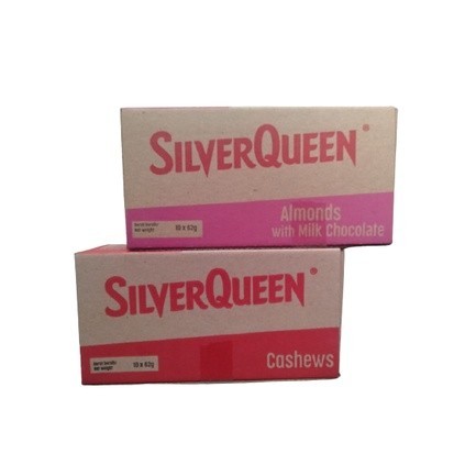 

SILVERQUEEN gepeng besar 62g kemasan box Terlaris