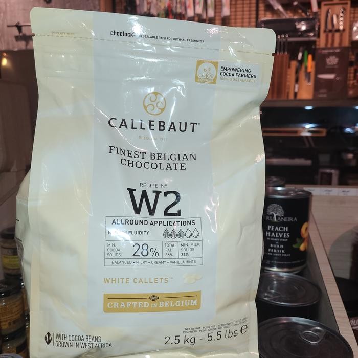 

Callebaut creamy w2 white chocolate couveture 28% 500gr coklat callet Terlaris