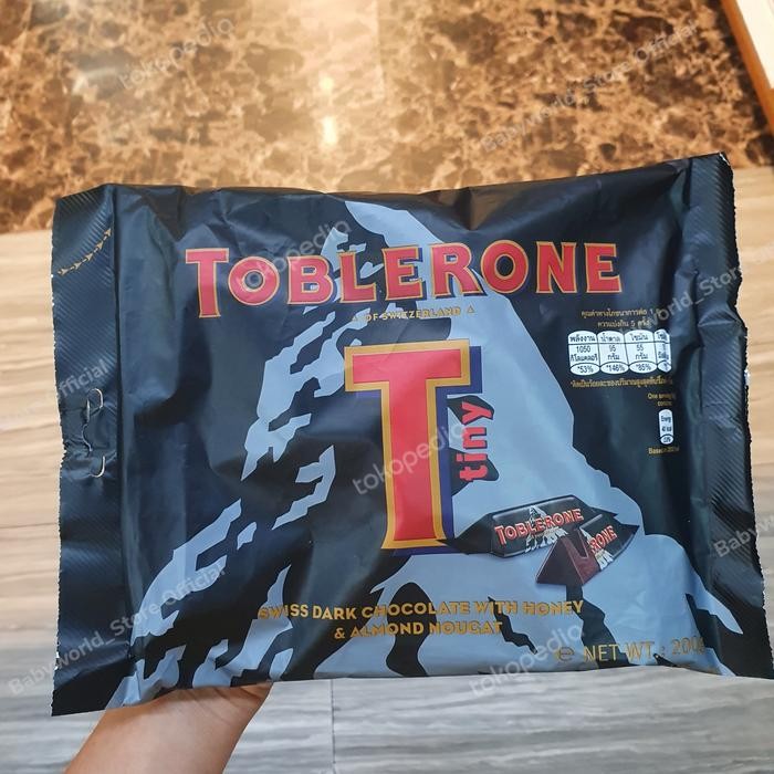 

Toblerone TINI MINI coklat MILK CHOCOLATE honey almond IMPORT 200g Terlaris