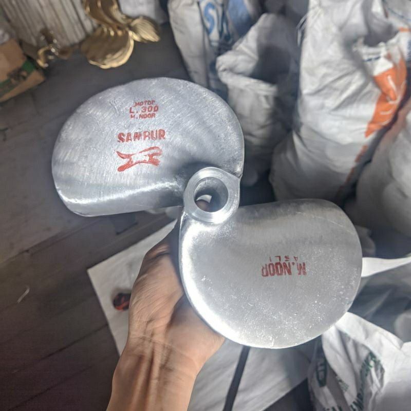 BALING-BALING KAPAL PERAHU TIPE MOTOR L. 300 SAMBUR, ASLI PRODUCT M. NOOR, AS 1 IN, ALUMINIUM