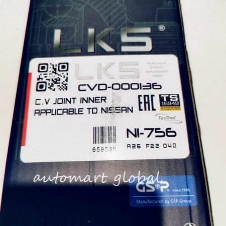 Cv Joint Dalam Nissan Livina Lks Kode 034