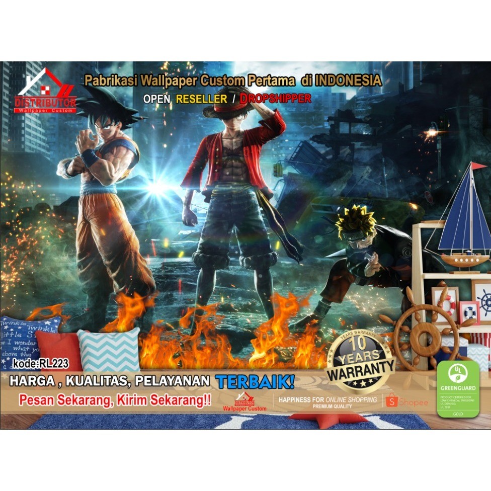 Wallpaper Custom 3D Tema Kartun Naruto Sasuke Sakura Wallpaper Request Gambar Wallpaper Kamar Tidur