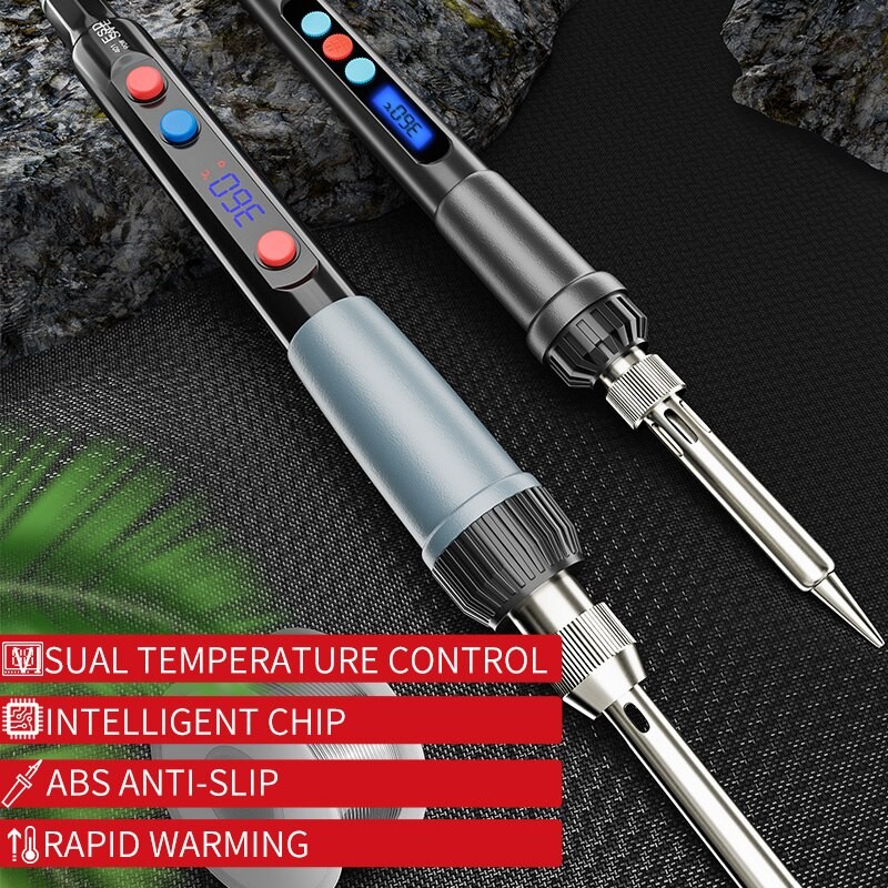60W Electric Soldering Iron Kit Set Digital Temperature Adjustable Welding Tool Solder Tin With Iron