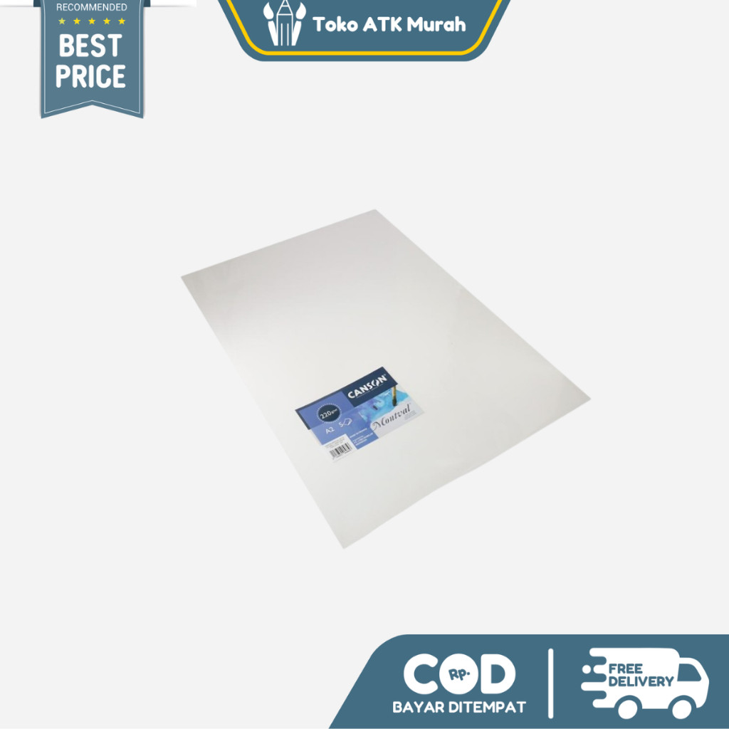 

[READY] Canson Montval A3 / A2 220 gsm ( 1 Pack Isi 5 Lembar ) Watercolor Paper Import - Kertas Cat