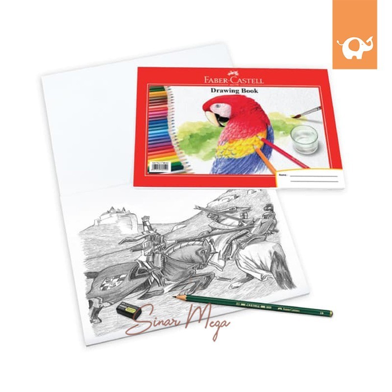 

[READY] Faber Castell Drawing Book A4 / Buku Menggambar Gambar A4 200GSM Murah Berkualitas