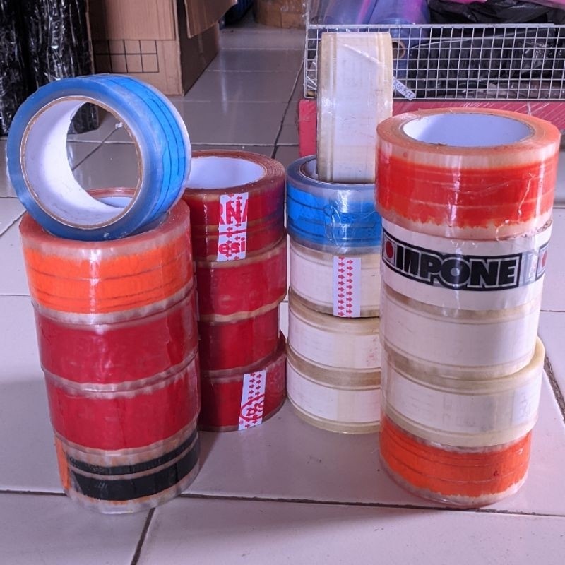 

JH8 Lakban Printing kiloan random premium kondisi 98% Super rekat bagus kuat