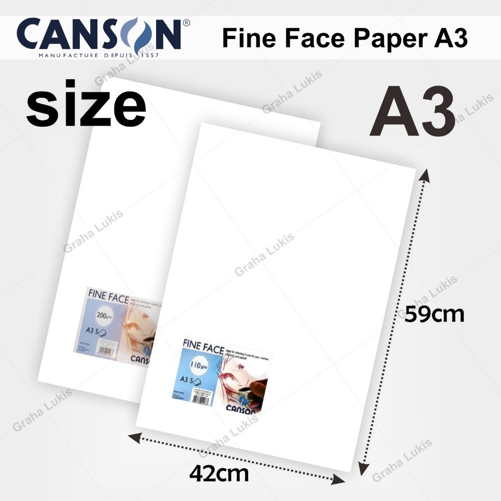

[READY] Canson Fine Face A3 110 gsm (Canson Drawing Paper) 10 Lembar