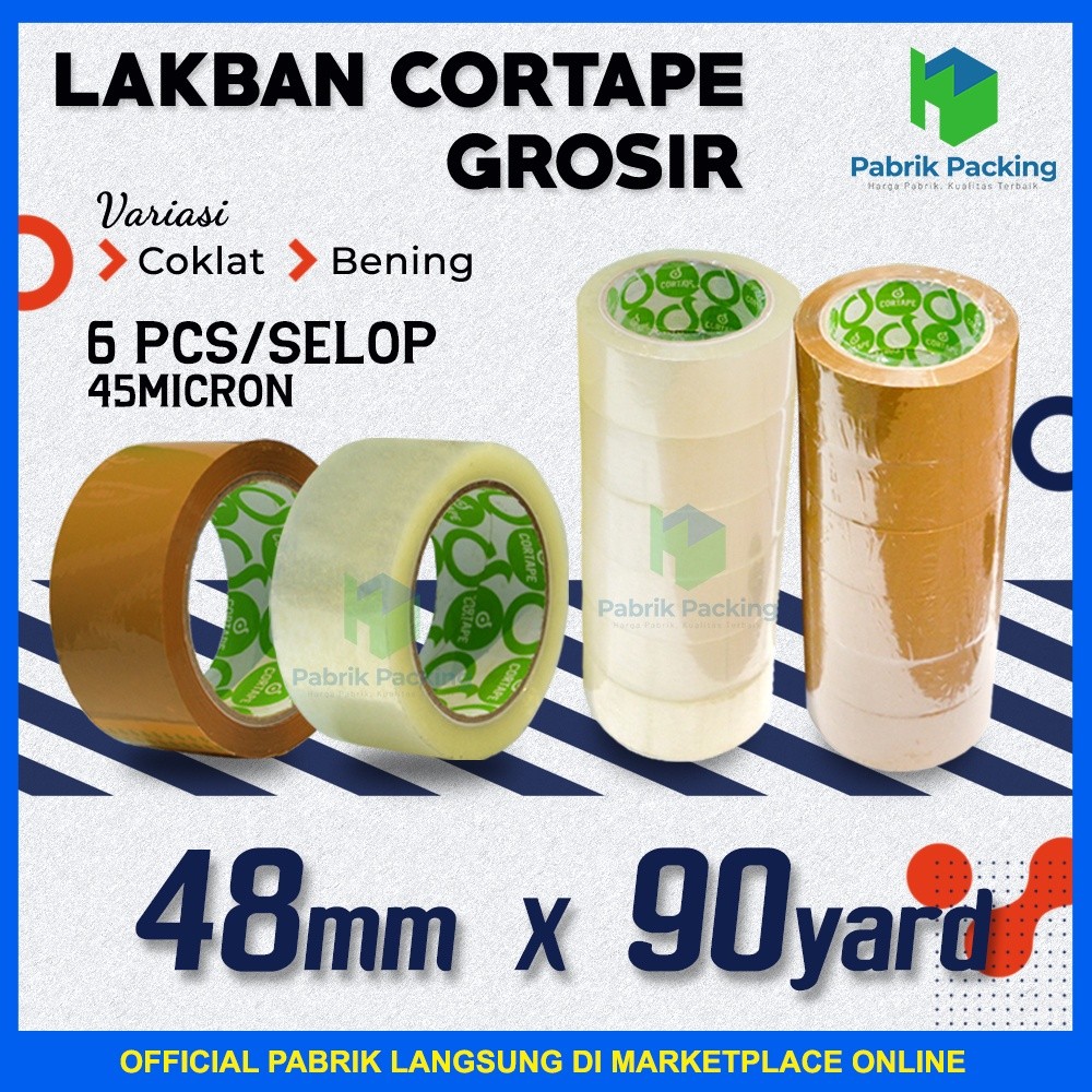 

JH8 Lakban Cortape Rusfet Ukuran 48mm x 90yard Termurah Per Selop