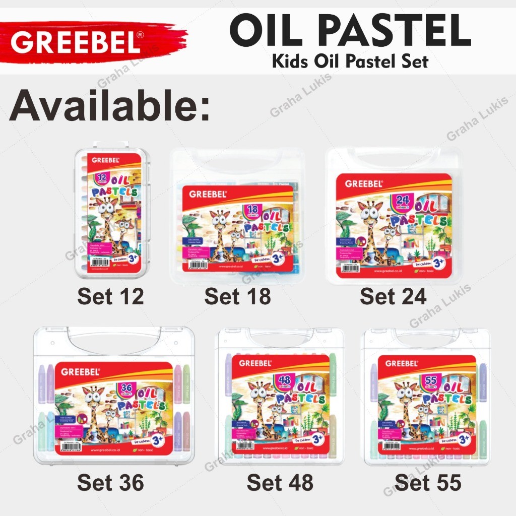 

[READY] GREEBEL Oil Pastel / Krayon Set 55