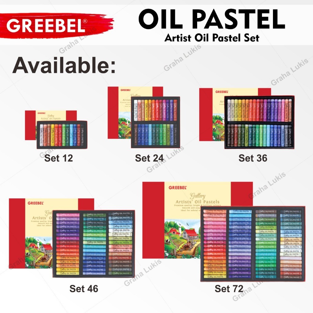 

[READY] GREEBEL Artist's Oil Pastel / Krayon Set 72