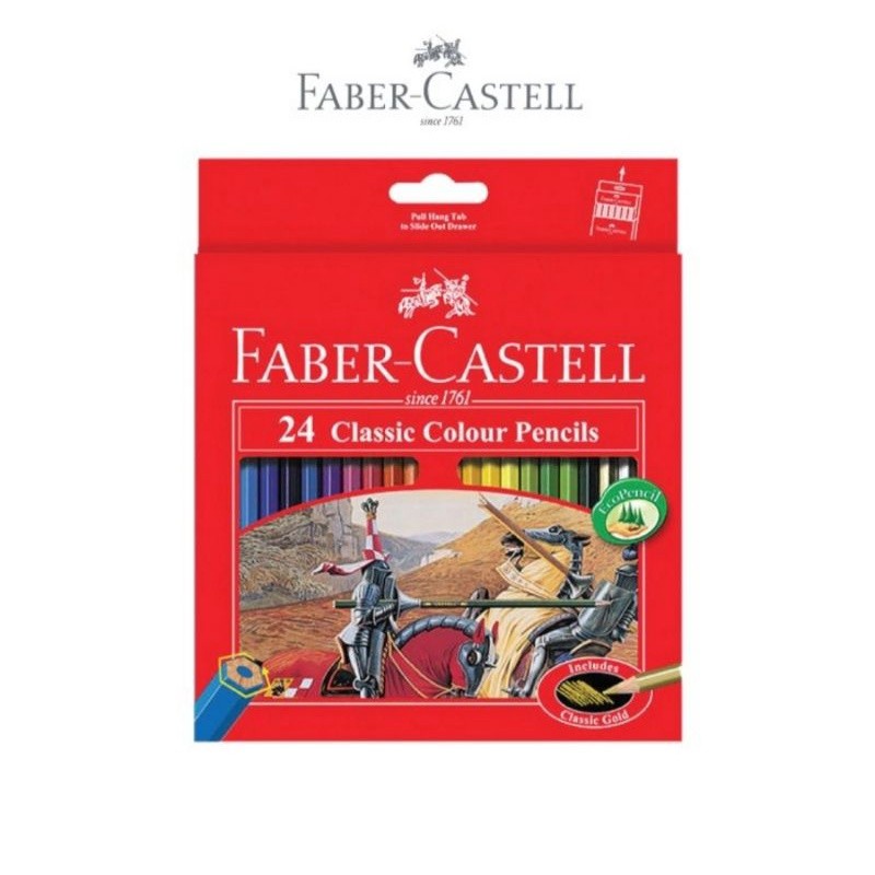 

[READY] Pensil 24 Warna Panjang Faber Castell 115854 Classic Colour Pencils